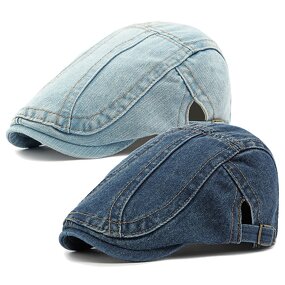 Vintage Denim Beret Supplier - Hot Sale Washed Ivy Hat for Men Women Custom Logo