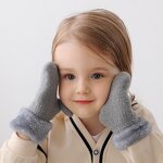 Baby Winter Gloves Factory - Sewingman Sweet Ski Gloves Knitted Mittens With Furry Cuff