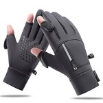 Winter Cycling Gloves Supplier - Custom Warm Two Fingers Touch Screen Windproof Waterproof