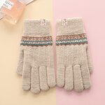 Touchscreen Gloves Supplier - Winter Warm Jacquard Acrylic Knit for Outdoor Activities