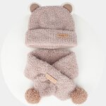 Jacquard Kids' Hat Set Supplier - Customized Design Long Solid Skull Cute Bear Ear