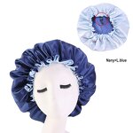 Silky Satin Sleeping Cap Manufacturer - High Quality Large Reversible Double Layered