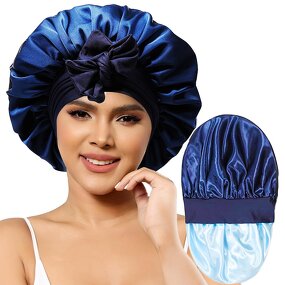 Reversible Sleeping Cap Manufacturer - Women Headwrap Silky Stin Bonnet for Long Hair