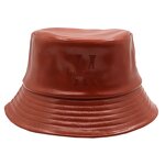 PU Leather Bucket Hat Supplier - OEM/ODM Embroidery Logo Shinny Black Summer Heat