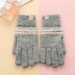 Touchscreen Gloves Supplier - Winter Warm Jacquard Acrylic Knit for Outdoor Activities