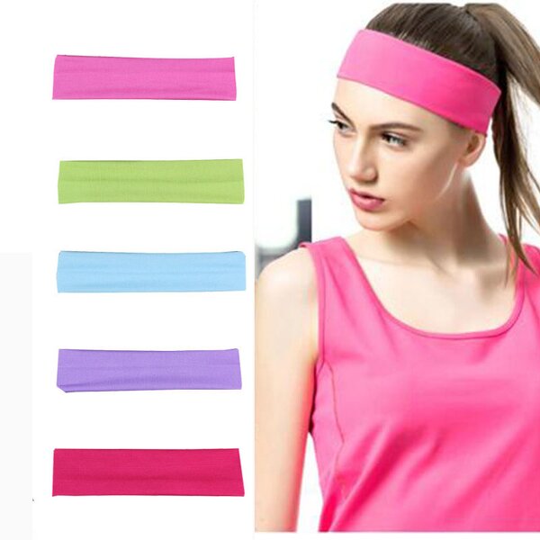 Yoga Sports Headband Supplier - New Style Sweat-proof Solid Color With Elastic Design