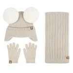 Kids Winter Set Manufacturer - Wholesale Beanie Hat With Pompom Earflap Scarf Gloves