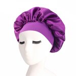 Sleep Bonnets Supplier - Wholesale Large Wide Soft Band Satin Cap for Curly Hair