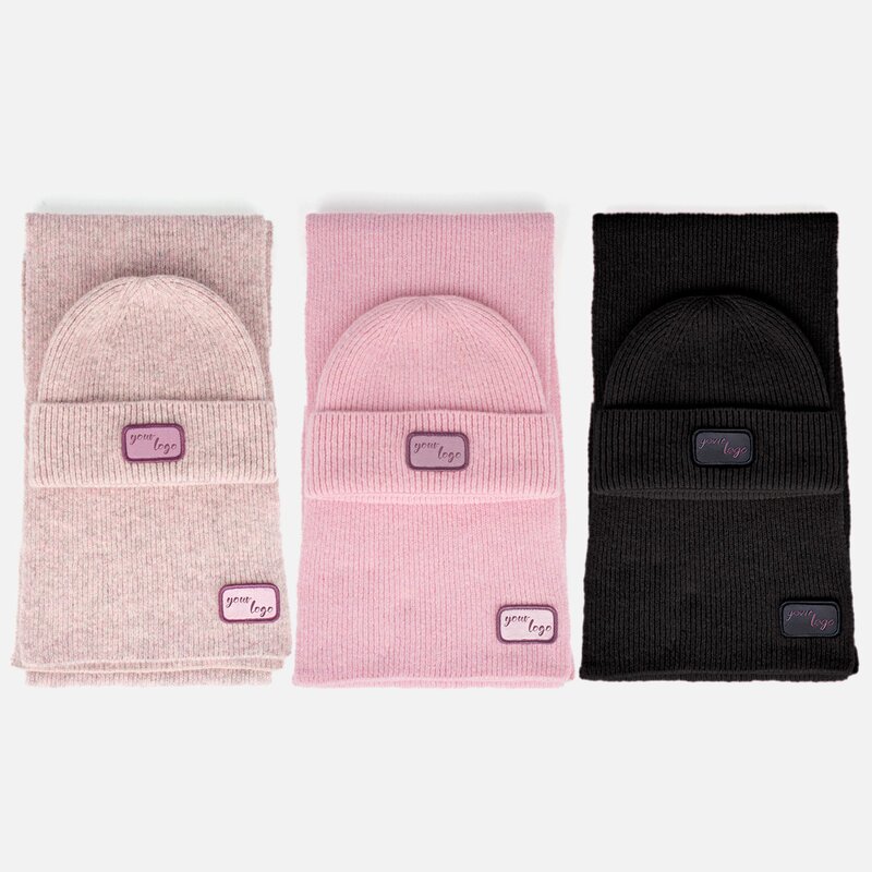 Wool Beanie Set Manufacturer - Wholesale Fashionable Winter Knitted Hat Scarf Set