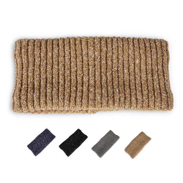 Adult Headband Supplier - Stylish Fancy Yarns Jacquard Rib Knitting With Fleece