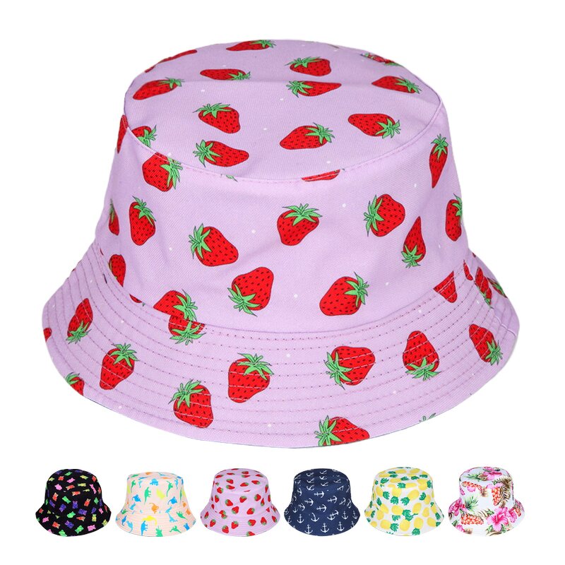 Summer Bucket Hat Supplier - Customized Floral Logo Unisex Adults Kids Casual Daily