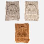 Thermal Beanie Set Supplier - High Quality Boucle Yarn Skull Cap and Soft Scarf