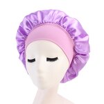 Sleep Bonnets Supplier - Wholesale Large Wide Soft Band Satin Cap for Curly Hair