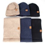 Winter Beanie Set Manufacturer - Wholesale Custom Warm With Fleece Lining Scarf Set
