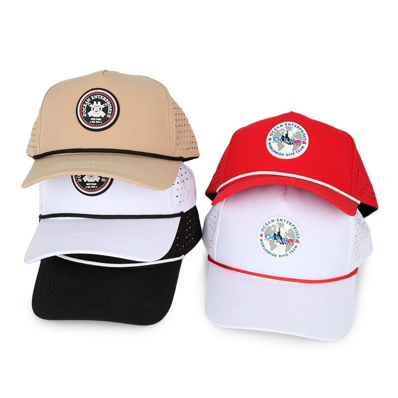 Punching Holes Golf Cap Supplier - Custom Fashionable Baseball With Laser Cut Beach