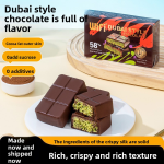 巧克力制造商定制手工素食Kataifi开心果酱迪拜风味棕榈巧克力异国清真小吃