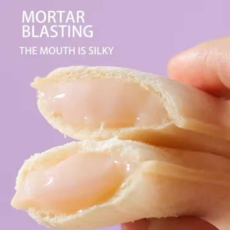 2025 New Arrival Soft Sweet Strawberry Flavor Cream Sandwich White Bread Toast Breakfast Snacks Bread Pocket with Creamy Filling