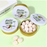 原创椰子味硬糖，香味浓郁，网络知名小吃，流行锡罐包装精制椰子浆