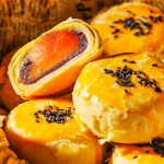 热卖蛋黄泡芙中国传统红豆沙夹心健康小吃蛋黄酥派