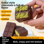巧克力制造商定制手工素食Kataifi开心果酱迪拜风味棕榈巧克力异国清真小吃