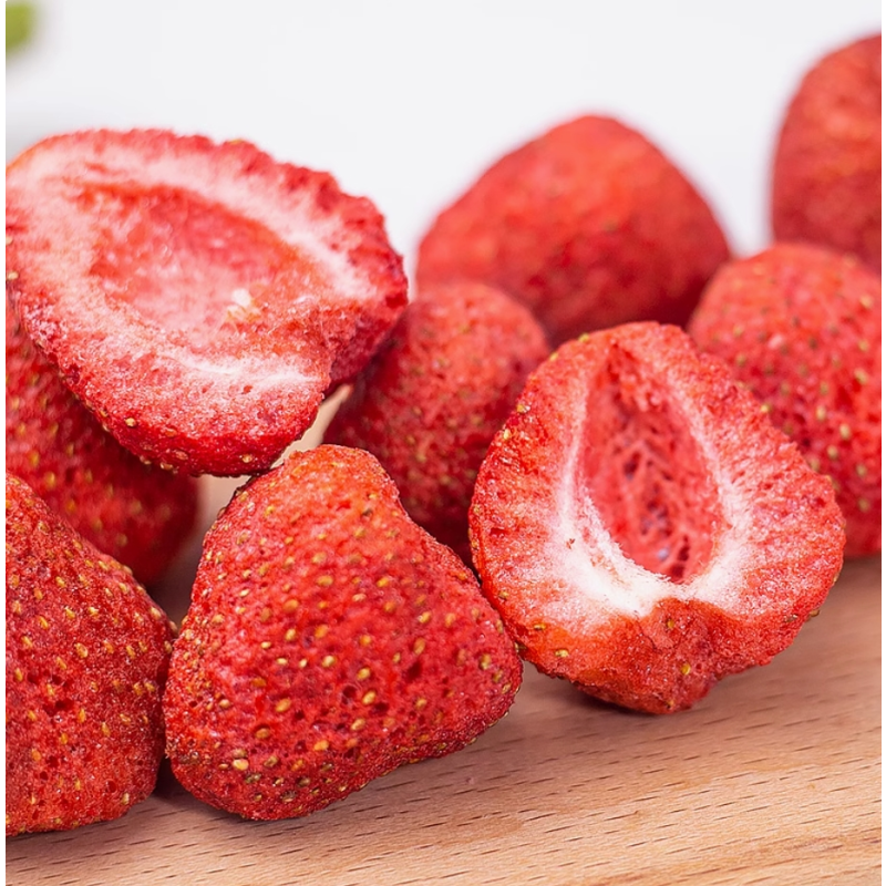 Organic Freeze Dried Strawberries FD Sliced Fruit Snacks Manufacturer's Supply Natural Vacuum Pack Bulk Dehydrated Strawberry