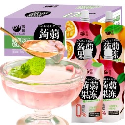500克混合风味魔芋果冻低脂肪水果零食布丁网著名休闲清真认证水果风味果冻