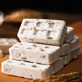 Chinese Traditional Pastry Healthy Snack Nut Poria Black Rice Sesame Eight Treasure Cake Ba Zhen Gao