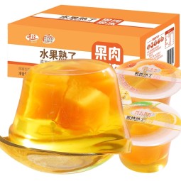 多味水果果肉果冻甜菠萝黄桃蜂蜜橙布丁儿童零食袋杯瓶乐趣球