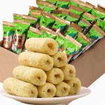 异国健康零食膨化米饼干海藻多粒软质散装包装原料玉米糖面粉盐