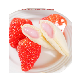 Strawberry Flavor White Bread Toast Soft Sweet Breakfast Snacks Bread with Creamy Fillings Individually Packaged Toast
