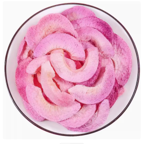 Factory Supply Organic Freeze-Dried Sweet Peach Cubes FD Sliced Honey Peach Freeze Dry Fruit Natural Snack Vacuum Packed in Bulk