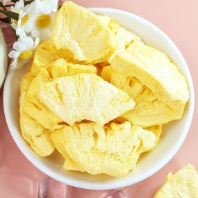 Premium Quality Freeze Dried Pineapple Dehydrated Fruit Snack Natural Original Taste FD Pineapple Slice Freeze-Dried Pineapple