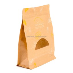 耐油食品包装带窗纸袋定制印刷食品级面包烘烤食品棕色纸袋
