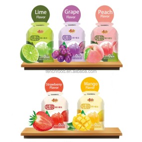 Zero Calorie Mixed Fruit Flavored Jelly-o Refreshing Sugar-Free Mango Peach Sachet Jelly Pudding