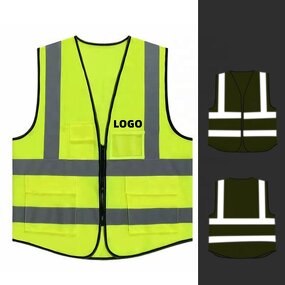 Reflective Vest Manufacturer - Bulk Work Vest with Zipper