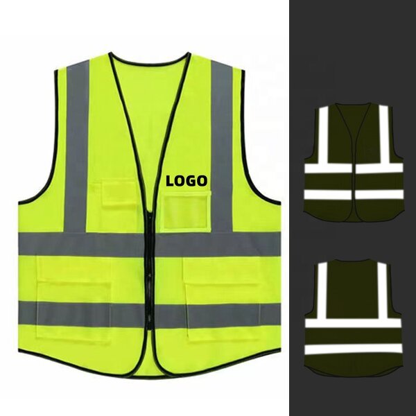 Reflective Vest Manufacturer - Bulk Work Vest with Zipper