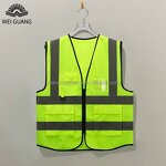 Reflective Vest Manufacturer - Bulk Work Vest with Zipper