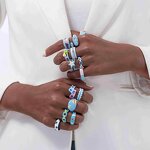 Enamel Ring Factory - Irregular Stacking Heart Rings