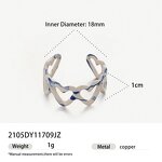 Open Ring Factory - Heart Shape Cream Enamel Ring