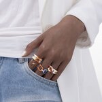 Adjustable Ring Manufacturer - Bowknot Oil Drip Enamel Ring