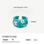 Enamel Ring Manufacturer - Vintage Oil Heart Stacking Ring