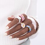 Enamel Ring Supplier - Candy Heart Hollow Brass Ring