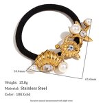 Hair Ties Factory - Gold Plated Metal Rubber Hair Bands