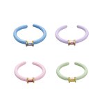 Open Finger Ring Supplier - Colorful Zircon Enamel Ring
