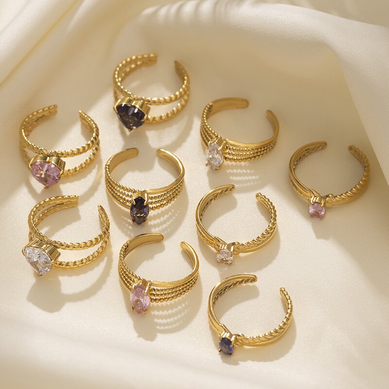 Stainless Steel Ring Manufacturer - OEM Gold Plated Heart Ring