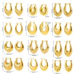 Huggie Earrings Supplier - Chunky C-Shaped Hoop Earrings