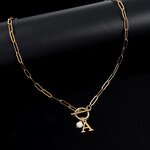 Paperclip Necklace Supplier - OT Buckle Pearl Choker