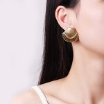 Beach Earrings Supplier - Waterproof Texture Shell Earrings