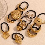 Hair Ties Factory - Gold Plated Metal Rubber Hair Bands