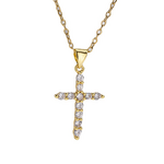 Link Chain Necklace Manufacturer - Diamond Heart Cross Pendant